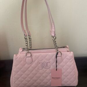 Juicy Couture Light Pink Quilted Shoulder Bag